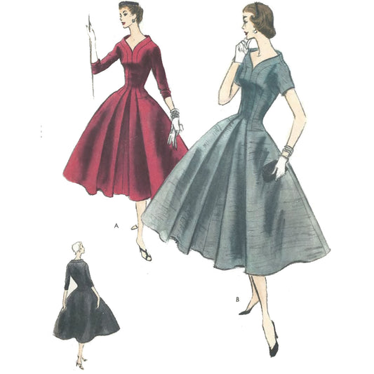 Vintage Sewing Pattern 1950s 50s Cocktail Dress Pattern Ball Gown Evening  Bustier Full Skirt Bust 36 Reproduction - Etsy